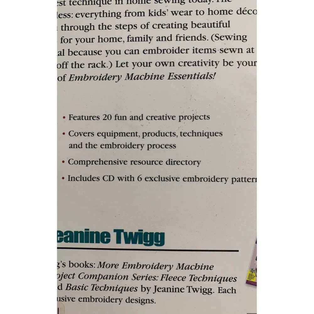 Embroidery Machine Essentials book